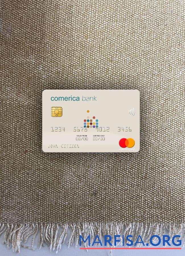 Printable USA Comerica Bank mastercard photolook front sample